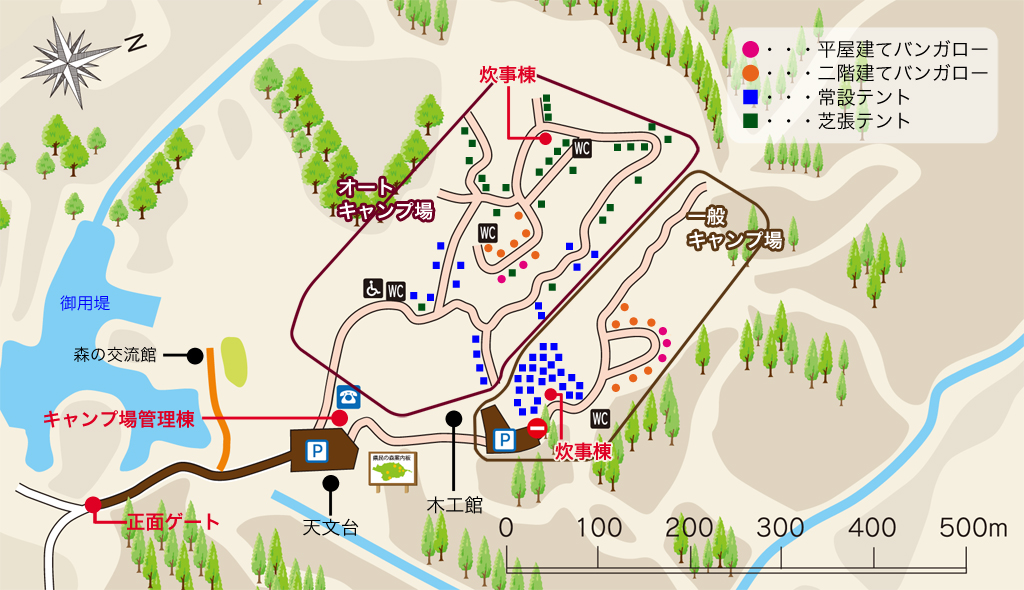 ながさき県民の森 キャンプ場所